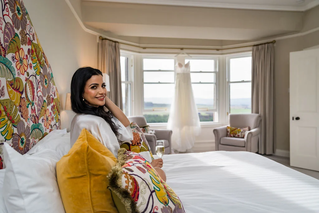 The luxury bridal suite at Kinclune House - the perfect way to start your wedding day.