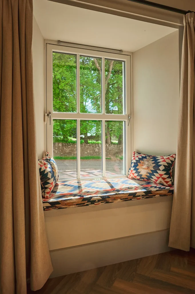 Kestrel Cottage bedroom 2 window seat and lovely view