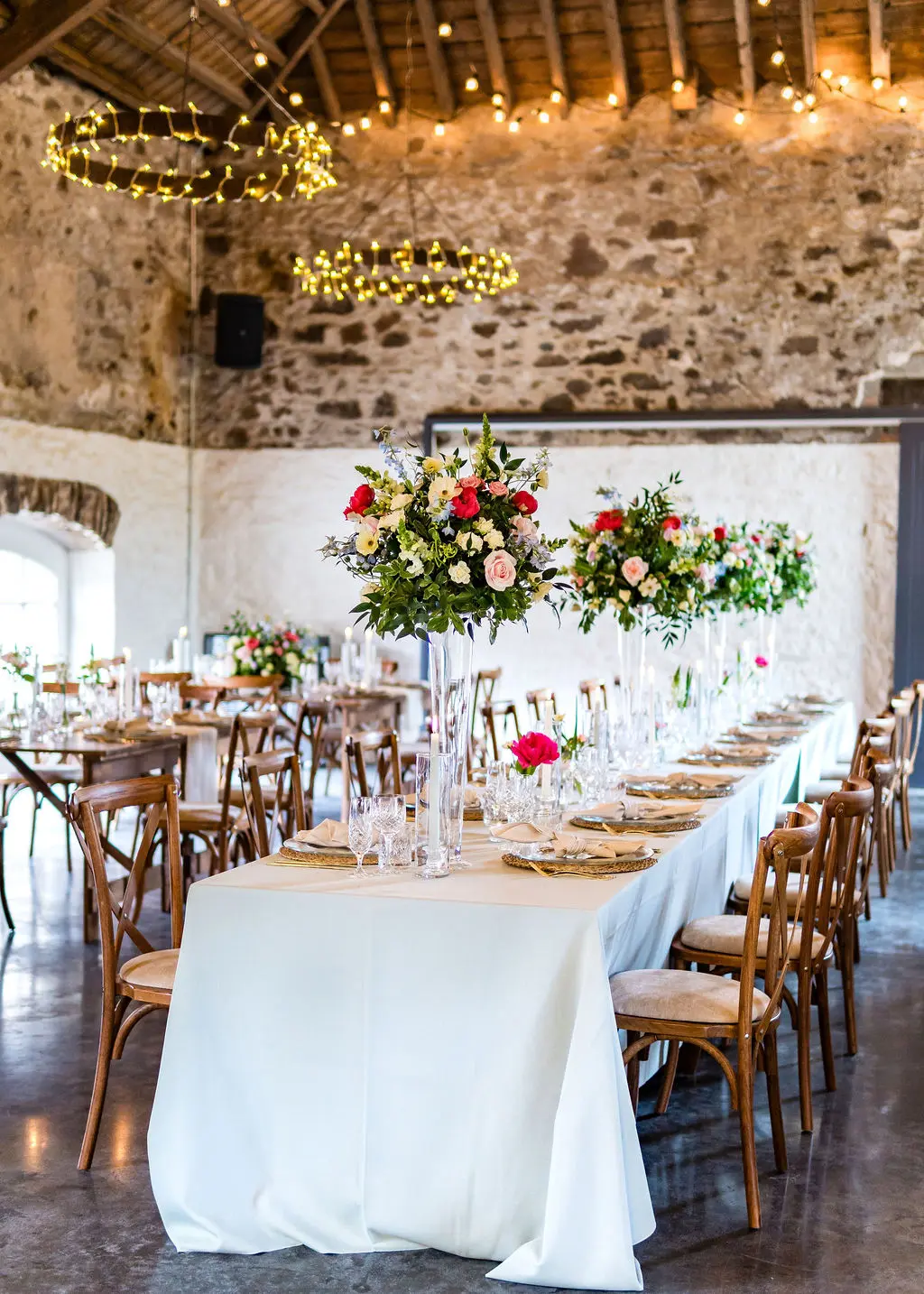 Kinclune Steading grand party barn set for a stylish wedding celebration