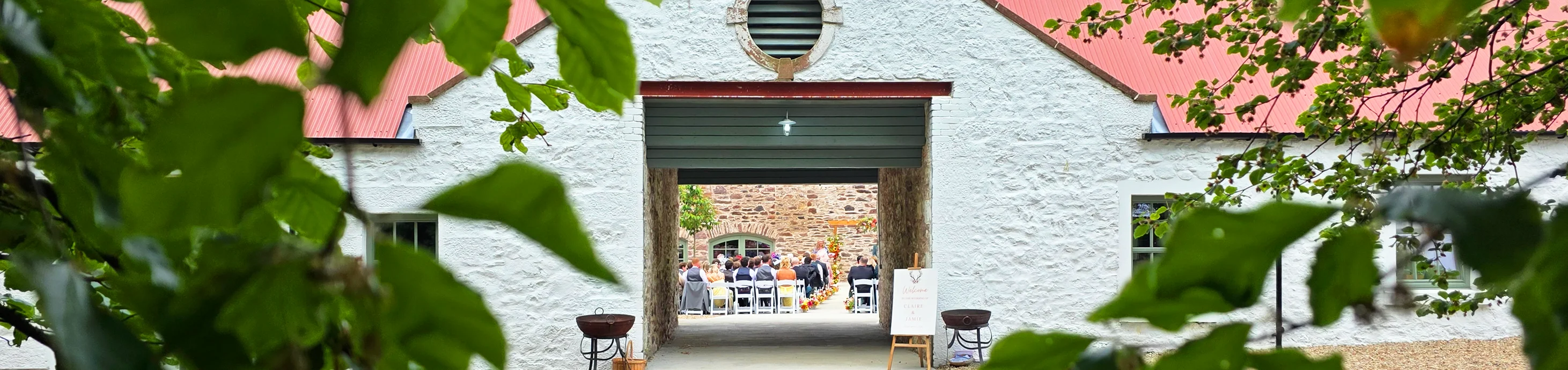 Kinclune Steading with courtyard wedding ceremony