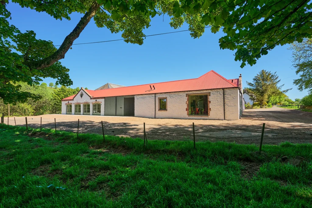 The stunning, newly restored Kinclune Steading with 2 event spaces, a courtyard and 2 cottages
