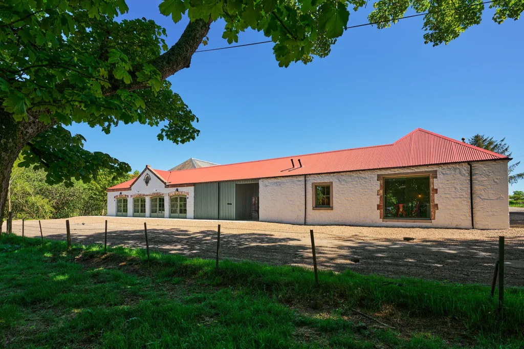 The stunning, newly restored Kinclune Steading with 2 event spaces, a courtyard and 2 cottages